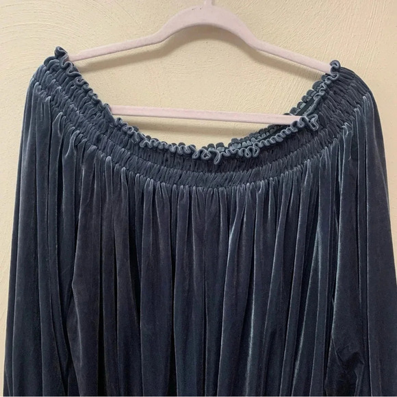 Norma Kamali Peasant Mini Dress in Pewter Size Small - Picture 3 of 8